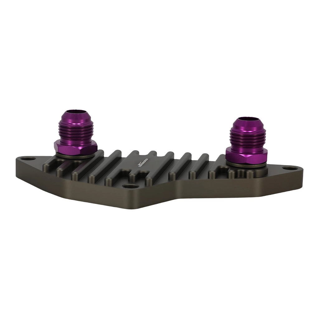 10AN Oil Filter Adapter for BMW E90 E92 E93 F20 F22 N54 N55 (Purple)