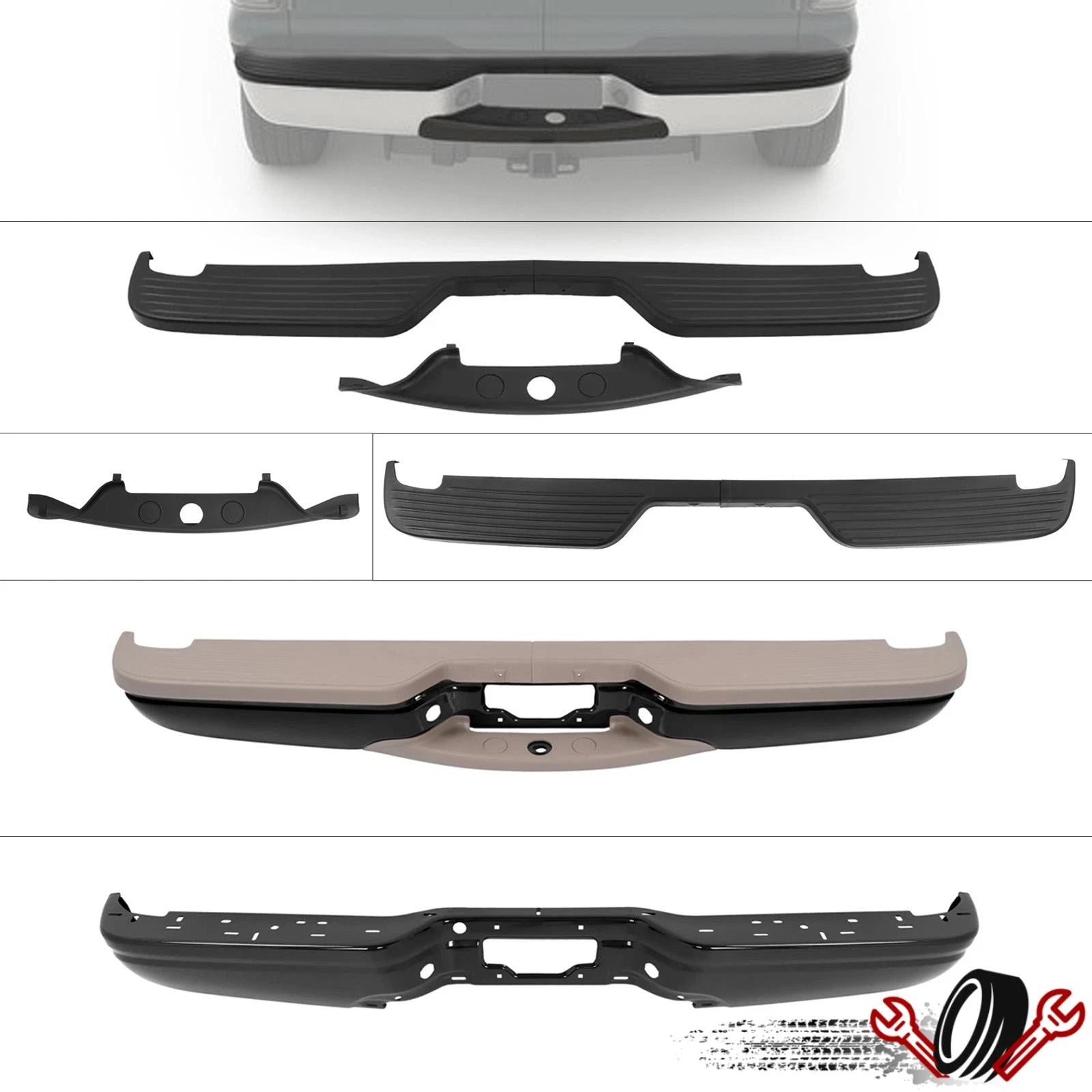 Rear Bumper Step Pad Cover for Ford Excursion F-150 F-250 (1997–2007)