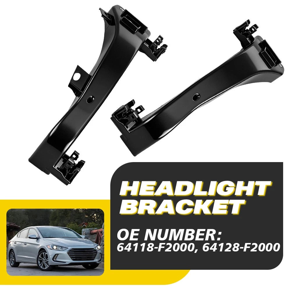 2X Headlight Support Bracket for Hyundai Elantra (2017–2020) 64118-F2000