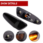 Set of 2 Smoke Lens Amber LED Front Fender Side Marker Lights for Toyota Celica
