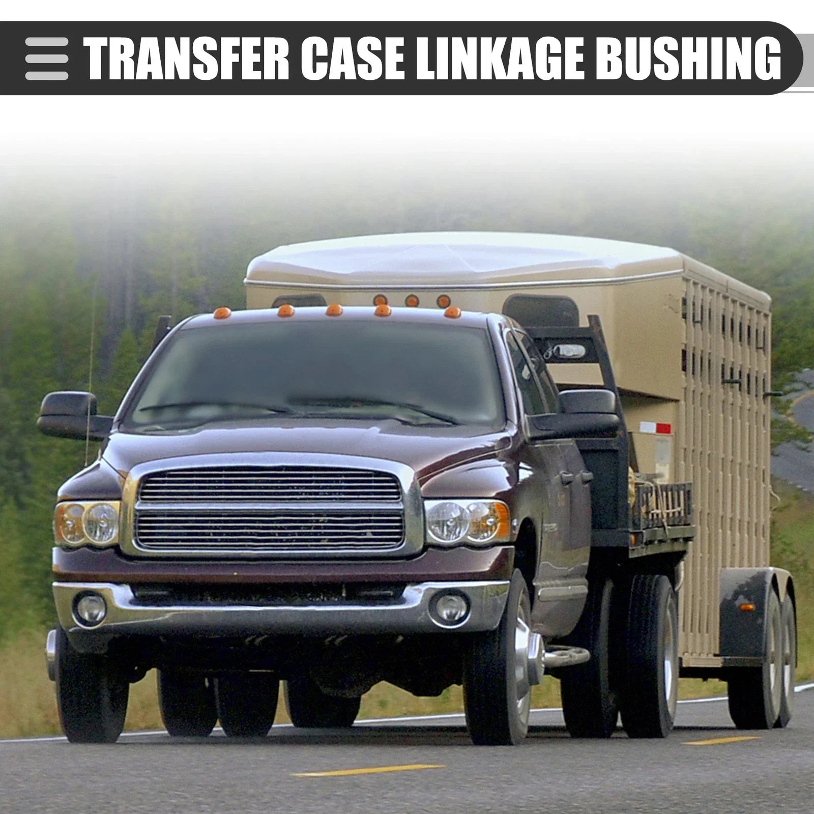 Transfer Case Linkage Bushing for Dodge Ram Rubber Black 4 x Pieces