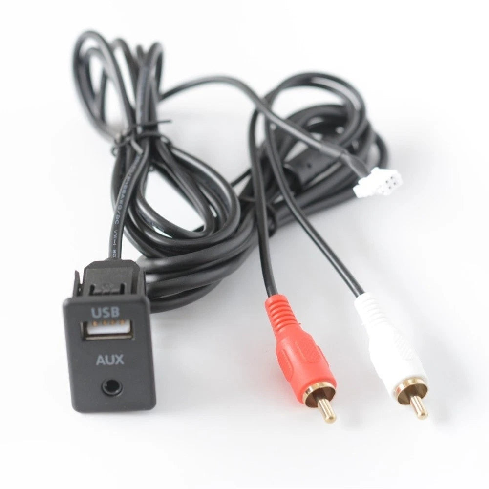 Car Audio Interface Cable 4P USB to 2RCA for Navigation Use