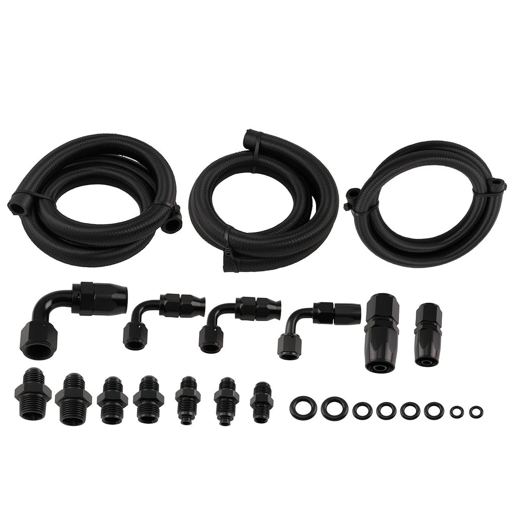 Power Steering Oil Line Kit -6AN -10AN for Universal Remote Reservoir (3FT)