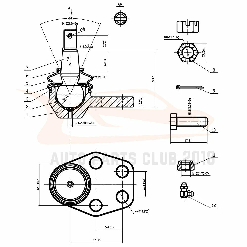 14PC Front Suspension Kit for Dodge RAM 1500 (2000-2001)