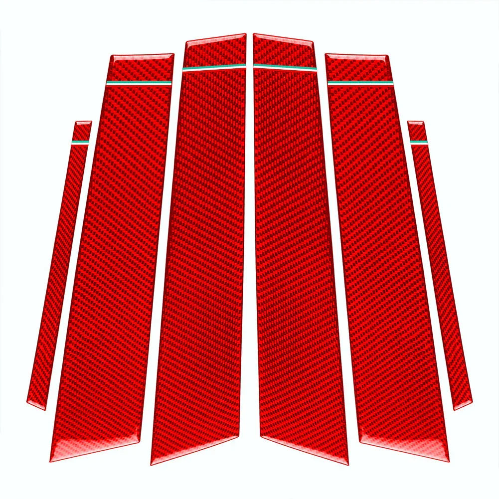 6 x B Pillar Post Panel Window Cover Trim for Alfa Romeo Giulia (2017-2021)
