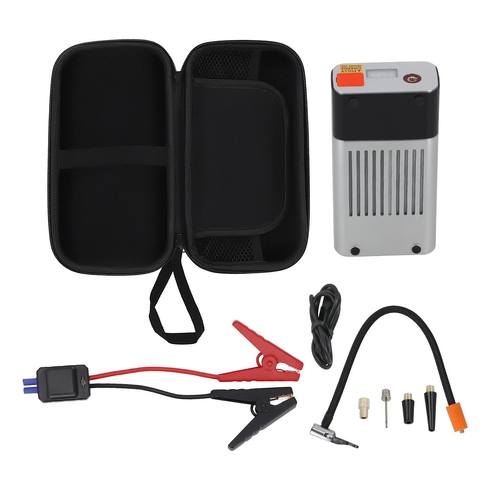 Portable Jump Starter Power Bank 18000mAh 2500A with Air Pump for All Vehicles