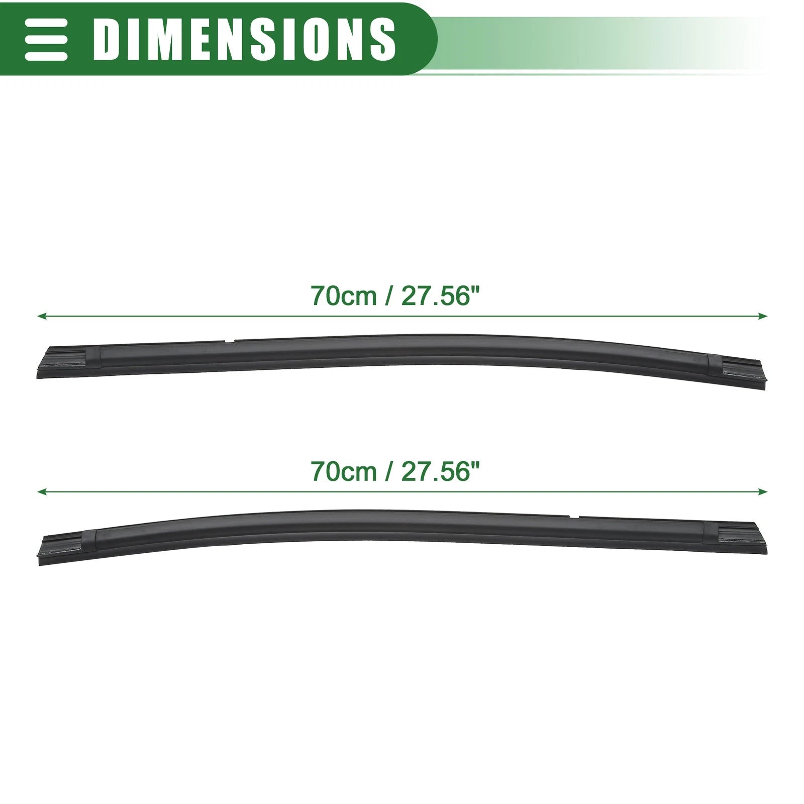 Set of 2 Rear Door Window Belt Weatherstrips for Toyota Tacoma (2005–2015)