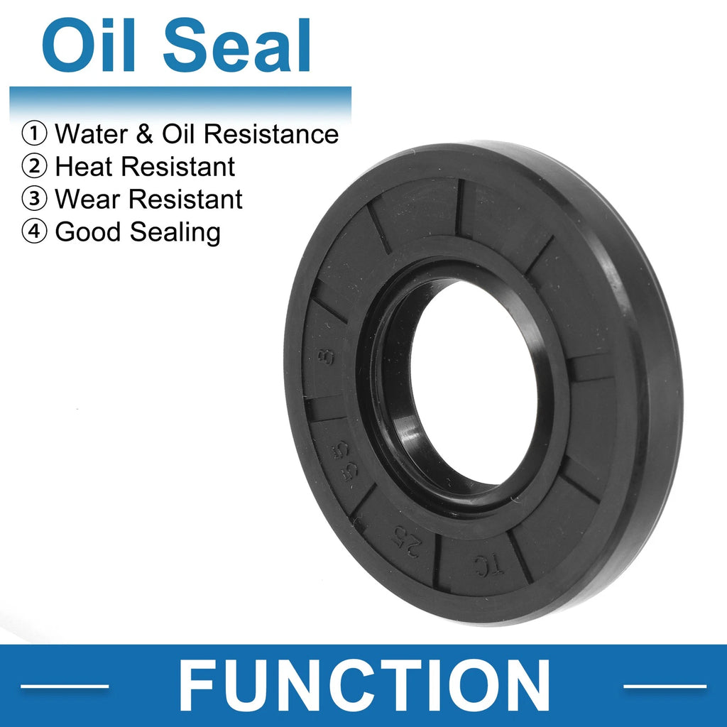 Set of 5 Oil Seal Rotary Shaft Seal Nitrile Rubber 25x55x8mm