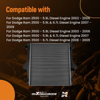 Aluminum Radiator for Dodge Ram 2500 3500 Diesel (2003–2009) 52028900AG