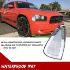 2X Clear Front Corner Turn Signal Light Housings for Dodge Charger (2006–2010)