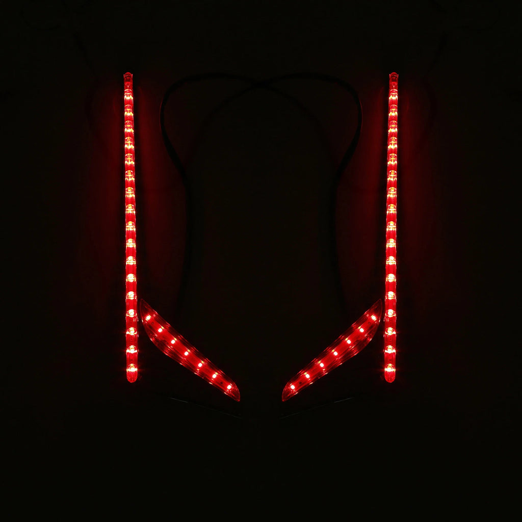 2X Rear LED Vertical Light Strips Red Lens for Honda Goldwing 1800 (2012–2017)