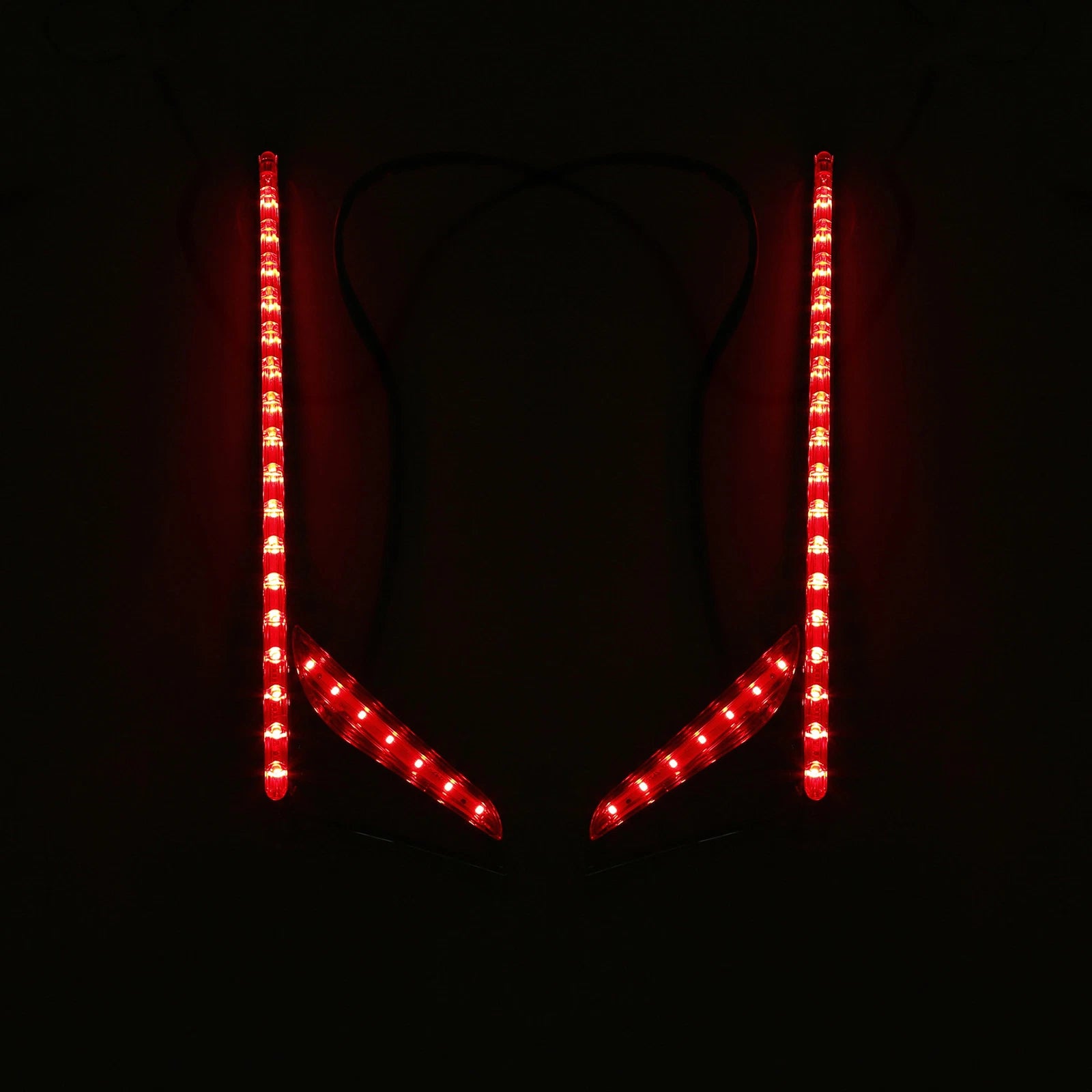 2X Rear LED Vertical Light Strips Red Lens for Honda Goldwing 1800 (2012–2017)