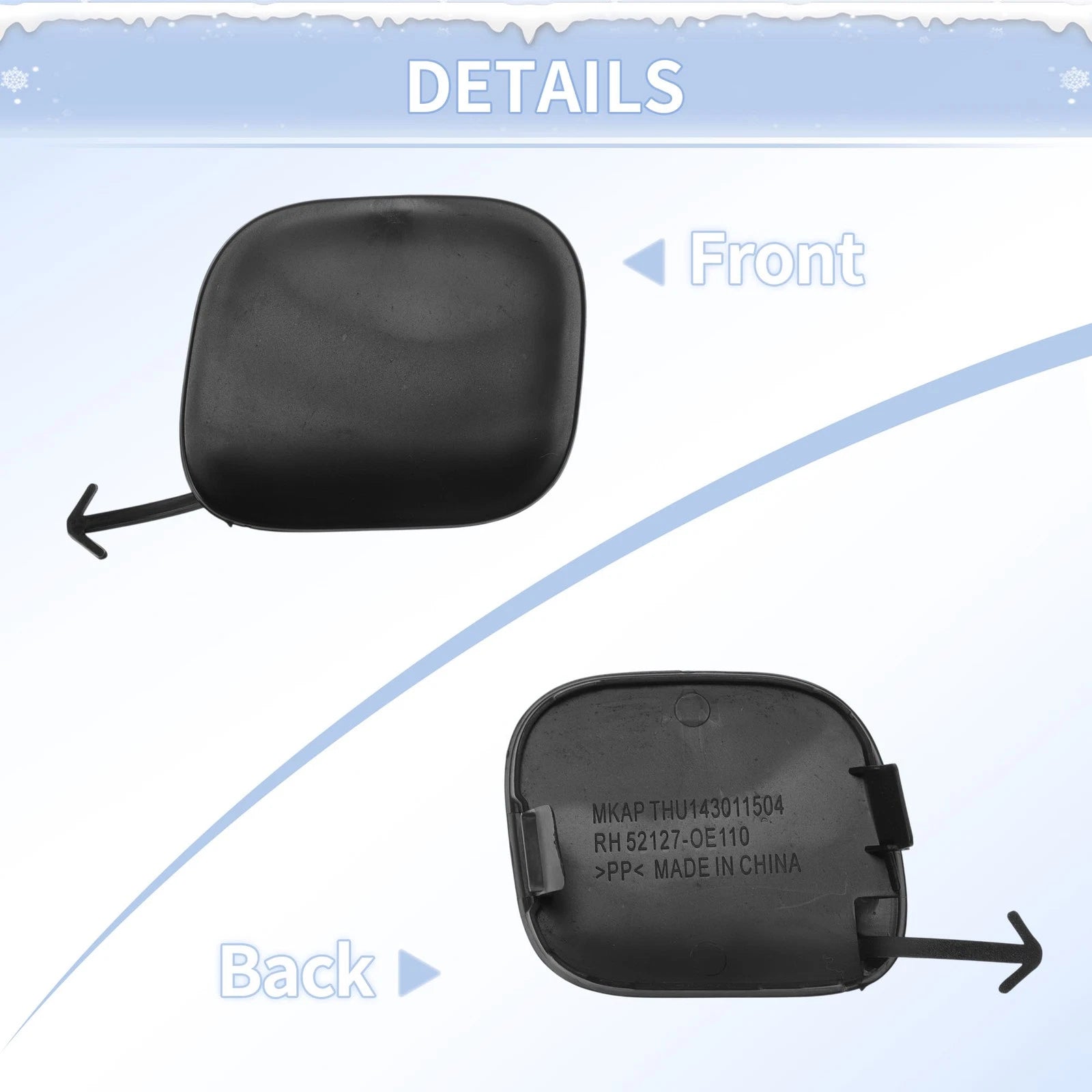Tow Hook Cover Cap for Toyota Corolla (2007–2009) No. 5212802250