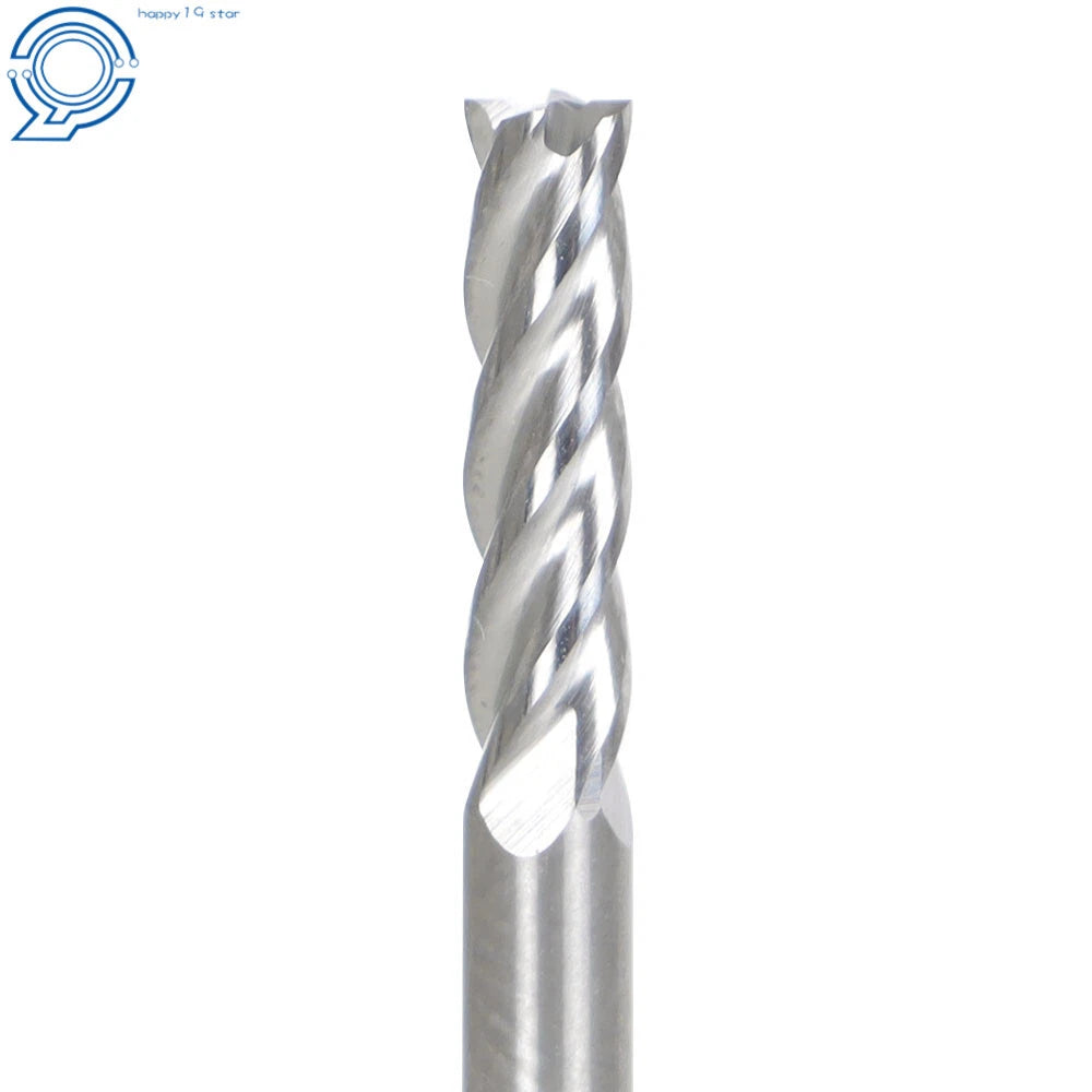 Set of 10 Carbide Square End Mills for Various Applications (1/8" Diameter)
