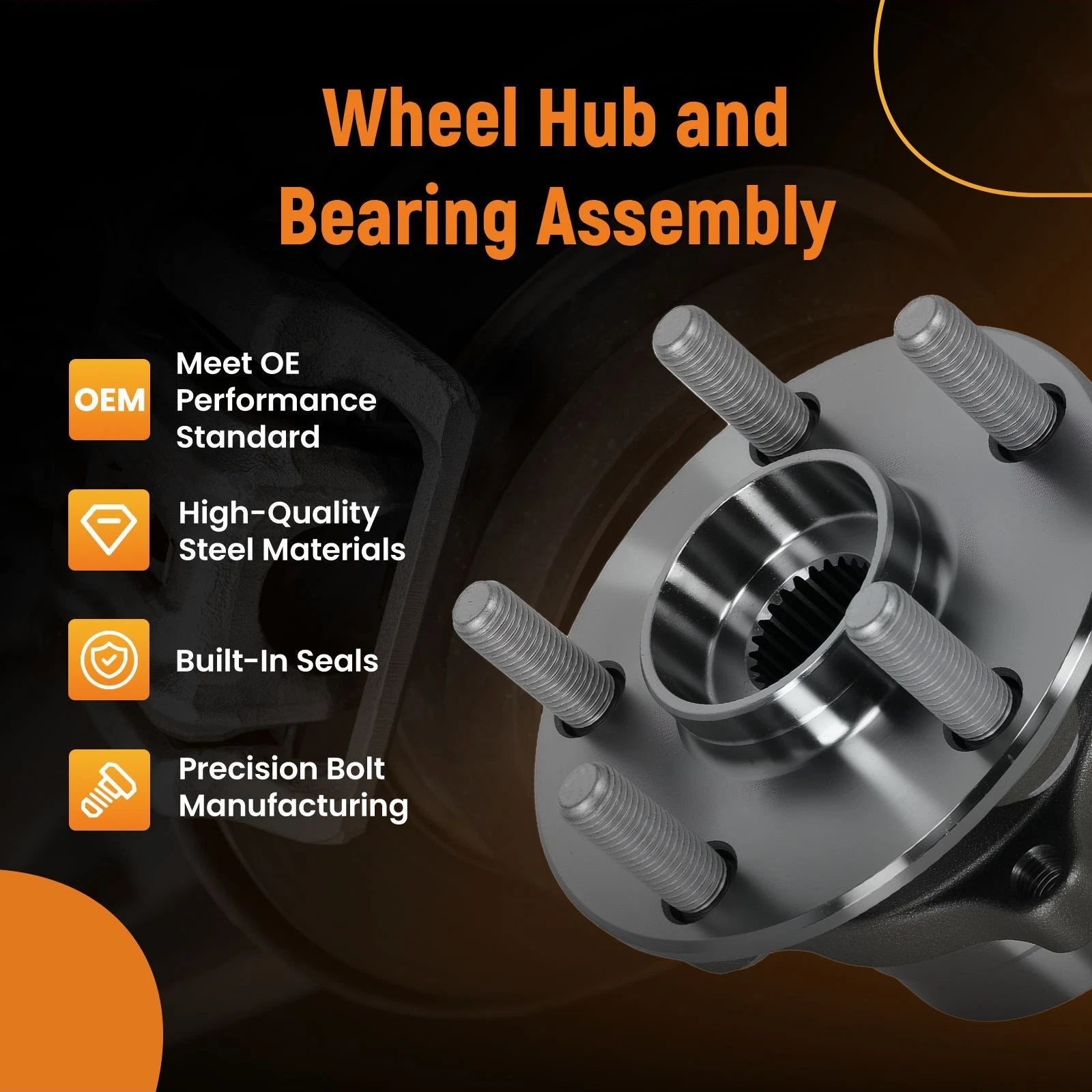 Front Wheel Hub & Bearing Set for Toyota Prius (2004–2009) HA590064