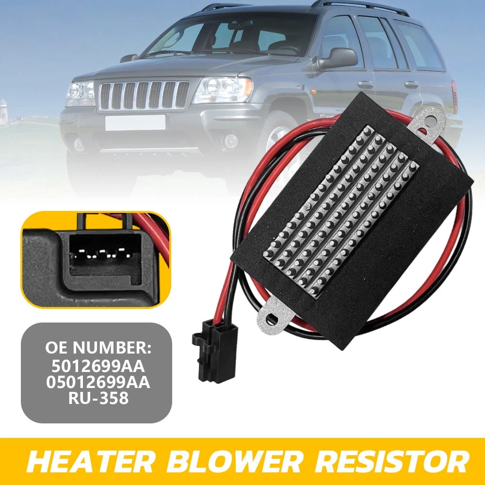Heater Blower Motor Resistor 5012699AA RU-358 for Jeep Grand Cherokee (1999–2004)
