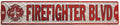 Firefighter Parking Sign for Fire Rescue EMT (Diamond Plated)