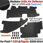 3PCS Radiator Support Grille Air Deflector Kit for Ford F-150 (2009–2014)
