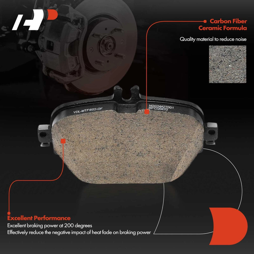 Set of 4 Rear Ceramic Brake Pads for Mercedes-Benz A238 C213 C238 S213 E450