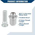 Set of 1 Wheel Lug Stud Bolt No. 90942-01058 for Toyota Lexus Scion 