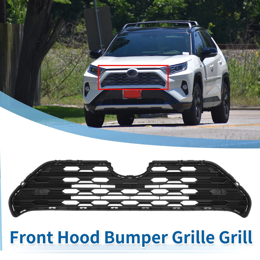 Front Hood Bumper Grille for Toyota RAV4 (2019–2022) No.531120R120 Black