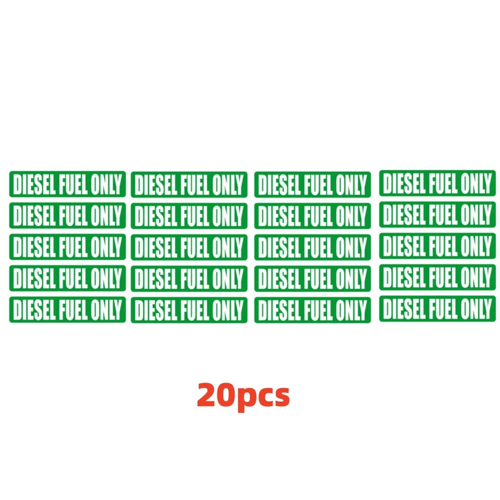 20pk Diesel Fuel Only Vinyl Decals for Fuel Door Markers