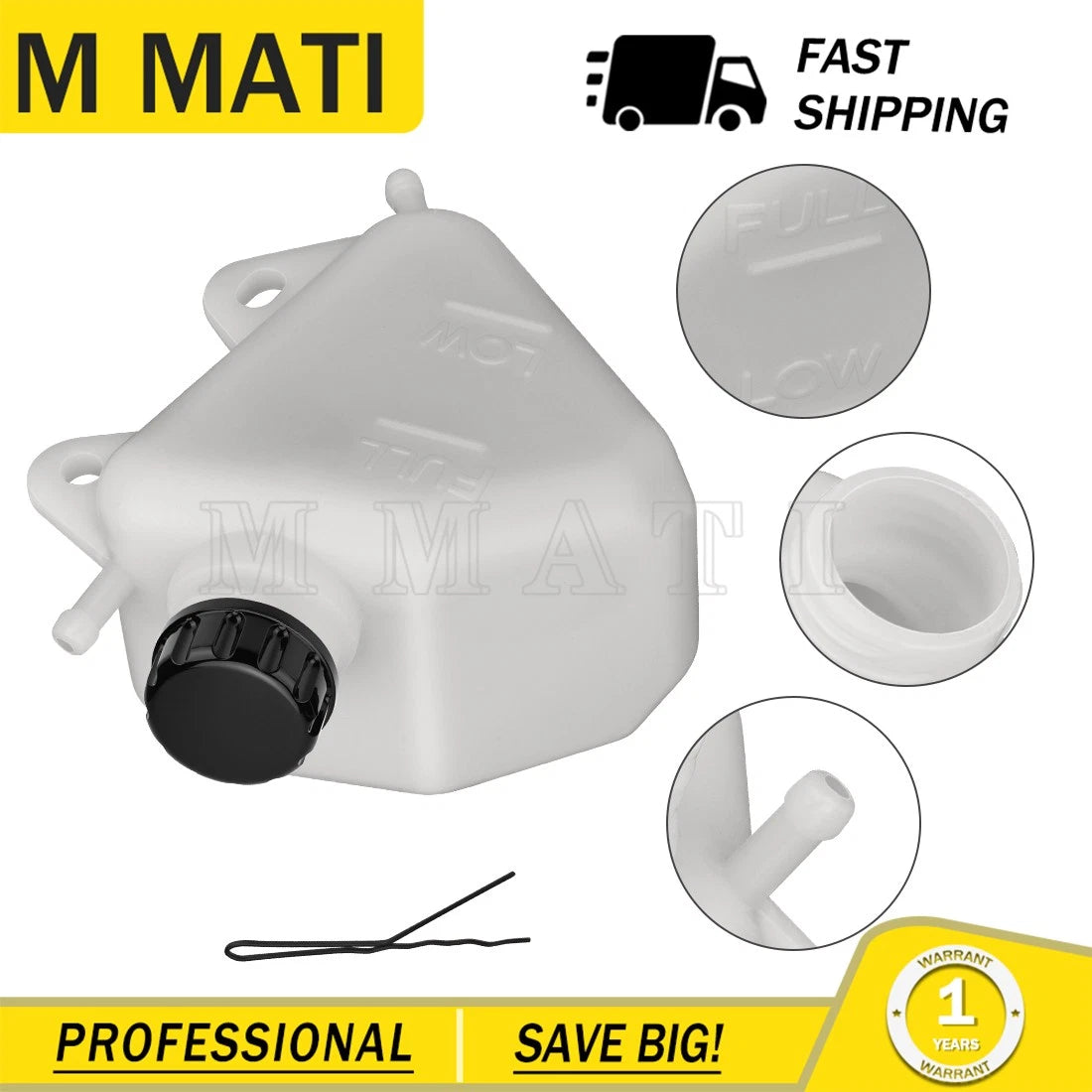 Coolant Reservoir Overflow Tank w/ Cap for Kawasaki KLX250S (2006–2007) 43078-0001