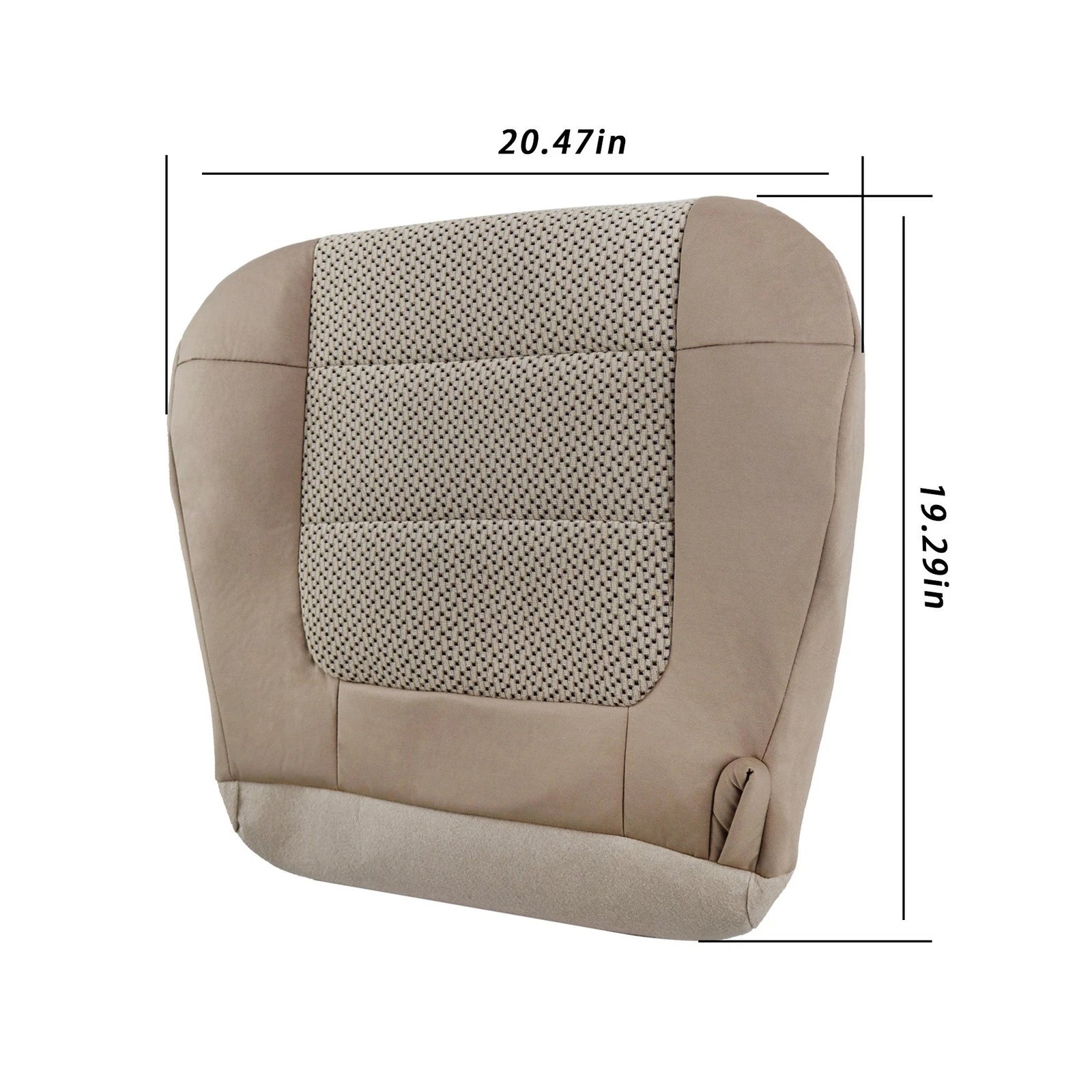 Brown Two-Tone Fabric Seat Cover for Ford F150 XLT (2000–2003) Driver Bottom
