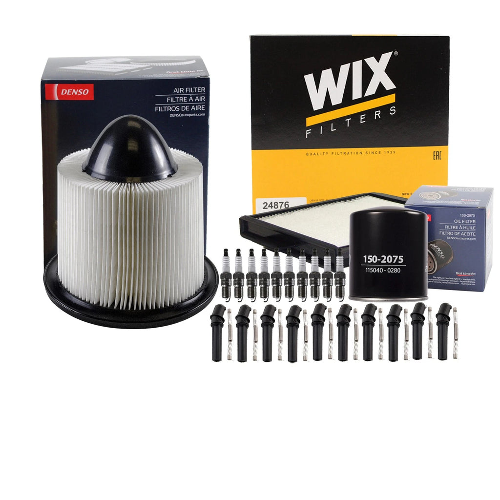 Set of 10 Denso Spark Plugs & Boots for Ford F-250 F-350 Super Duty (V10)
