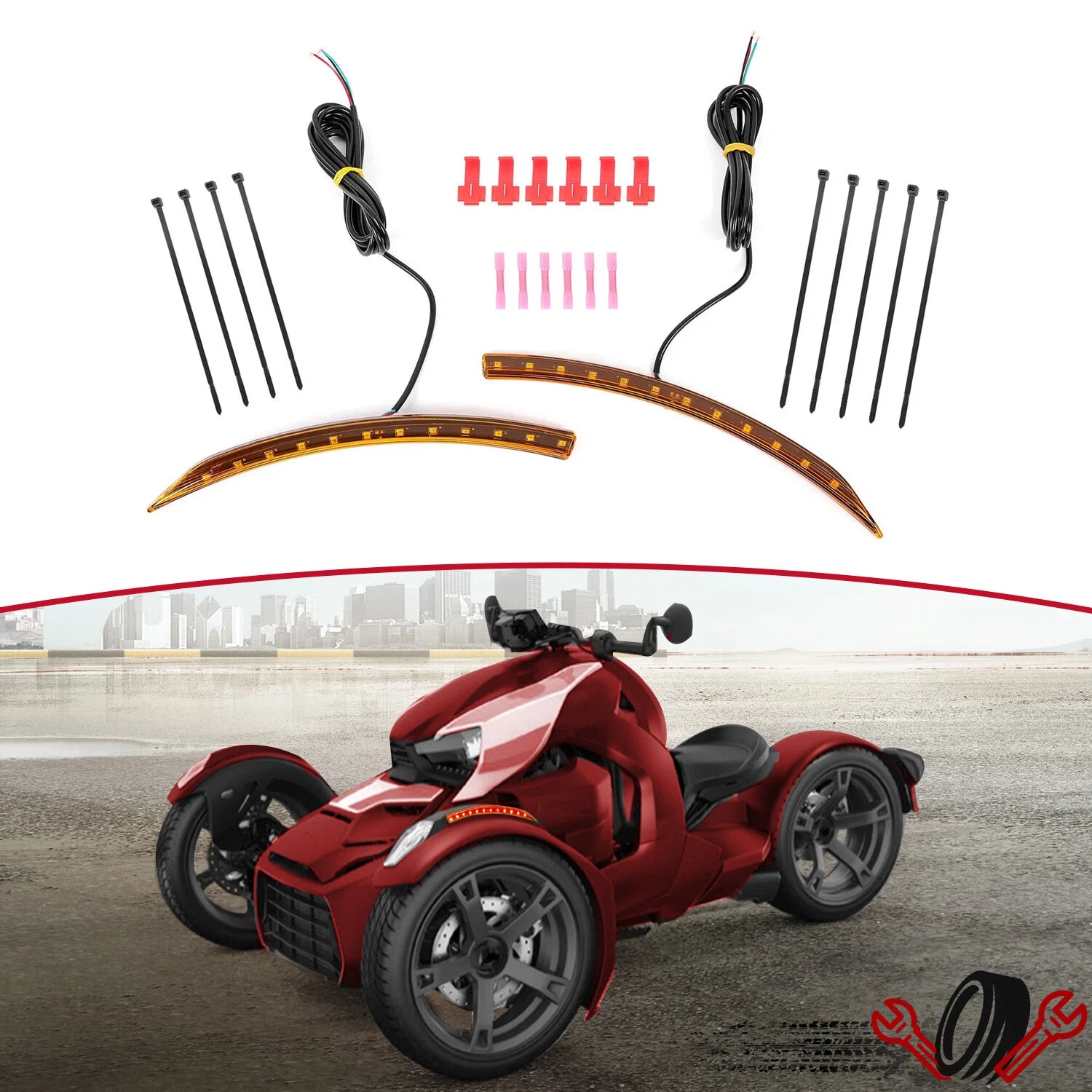 LED Front Fender Marker Lights for Can-Am Ryker 600/900 (2019–2023)