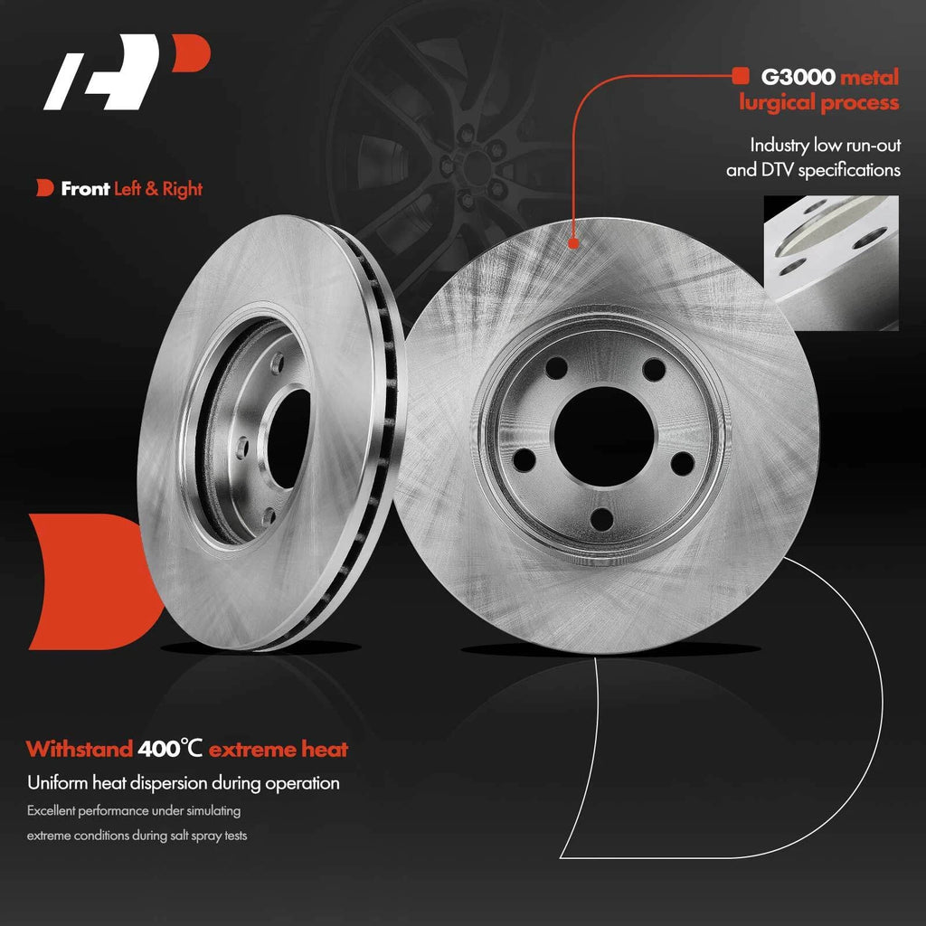 Front Disc Brake Rotors and Ceramic Pads for Chevrolet Malibu (2004–2008)