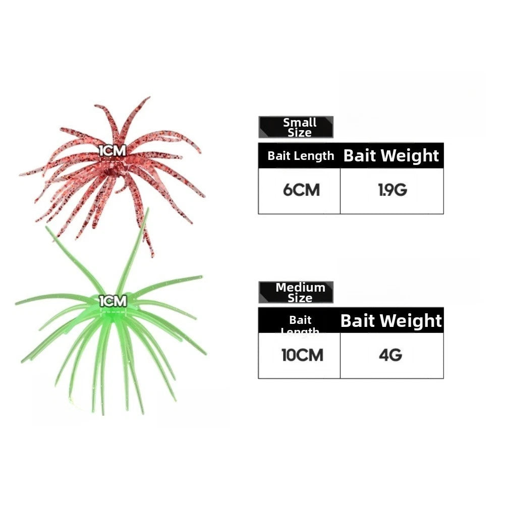 Floating Sea Urchin Soft Lure for Saltwater Fishing (TPE Material)