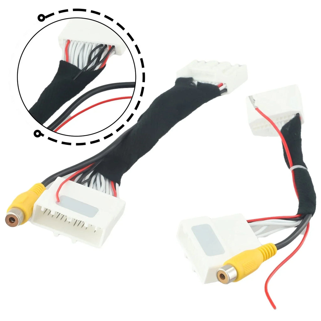 Connector Line Camera Adapter Cable 28Pin & 24Pin 2 x for Vehicle
