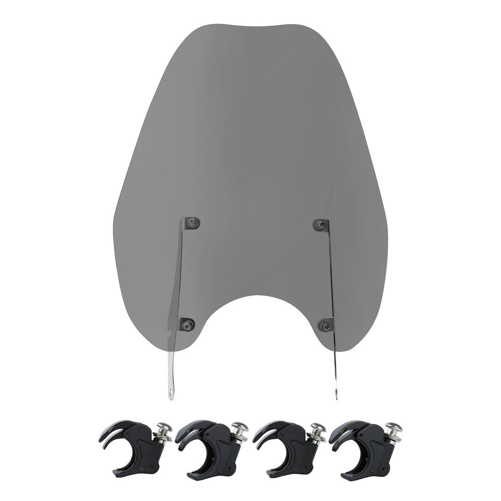 Windshield Windscreen & 41mm Quick-Release Clamps for Harley Dyna Softail