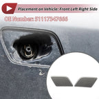 Front Left Right Washer Nozzle Cover Cap for BMW X1 Silver Tone