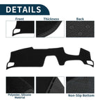 Dashboard Cover Mat for Honda Accord (CY2, 2018–2023) Sun Protector Black