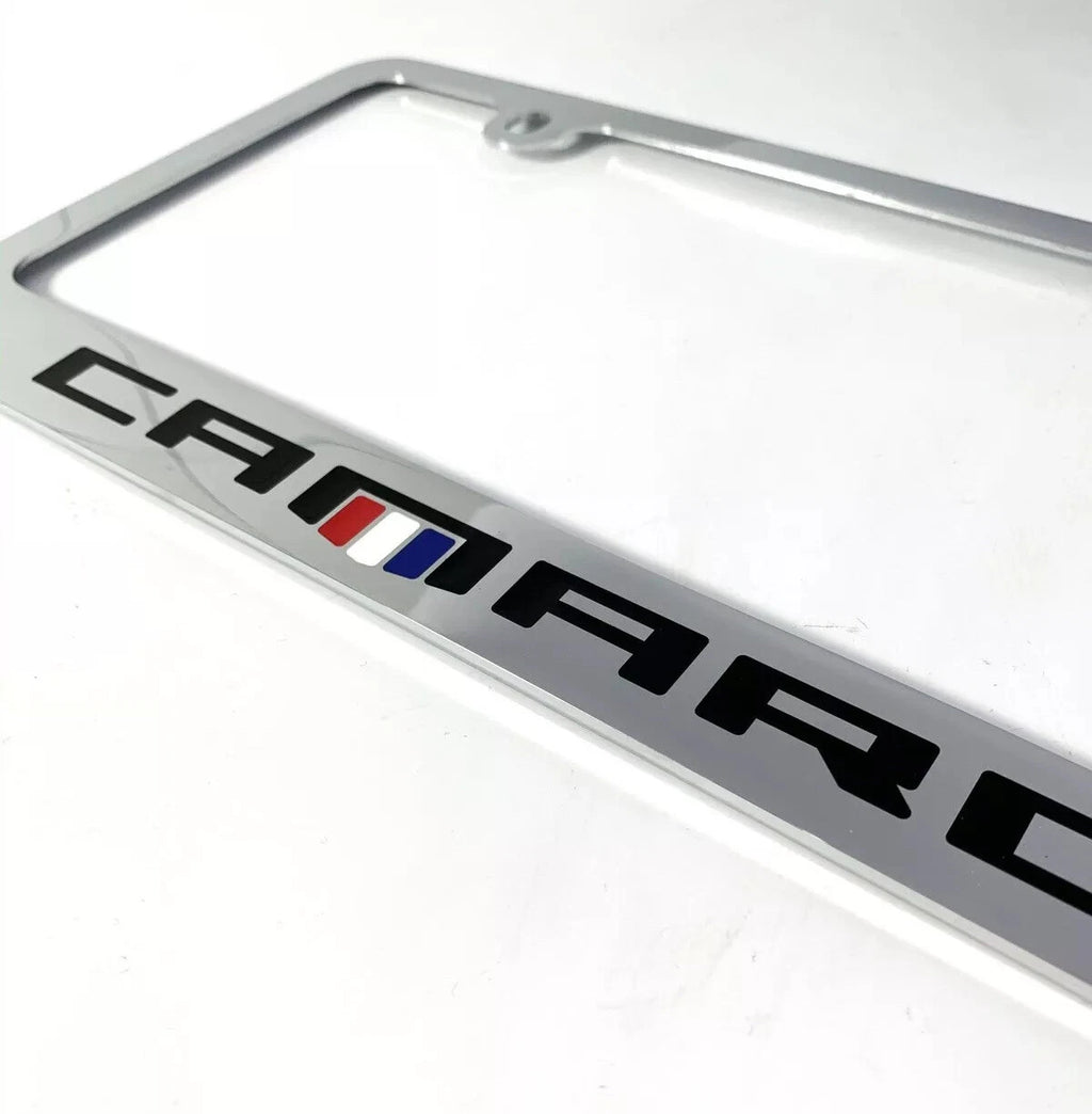 Chrome License Plate Frame for Chevrolet Camaro (2010–2015) Premium Engraved