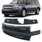 Front Bumper Grille Assembly with Insert Gloss Black for Ford Flex (2013-2019)