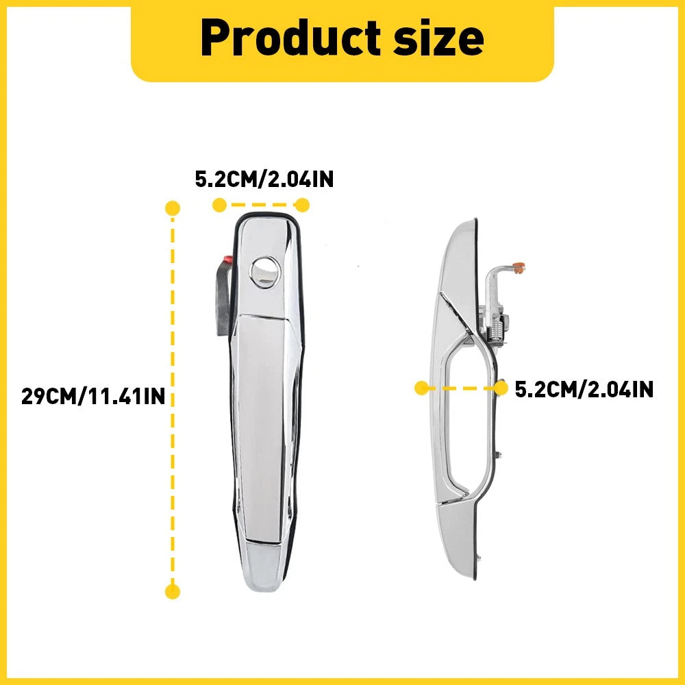 Set of 4 Chrome Door Handles for Chevrolet Avalanche (2007–2013)