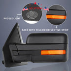 Set of 2 Power Heated LED Signal Side Mirrors for Ford F-150 (2007–2014)