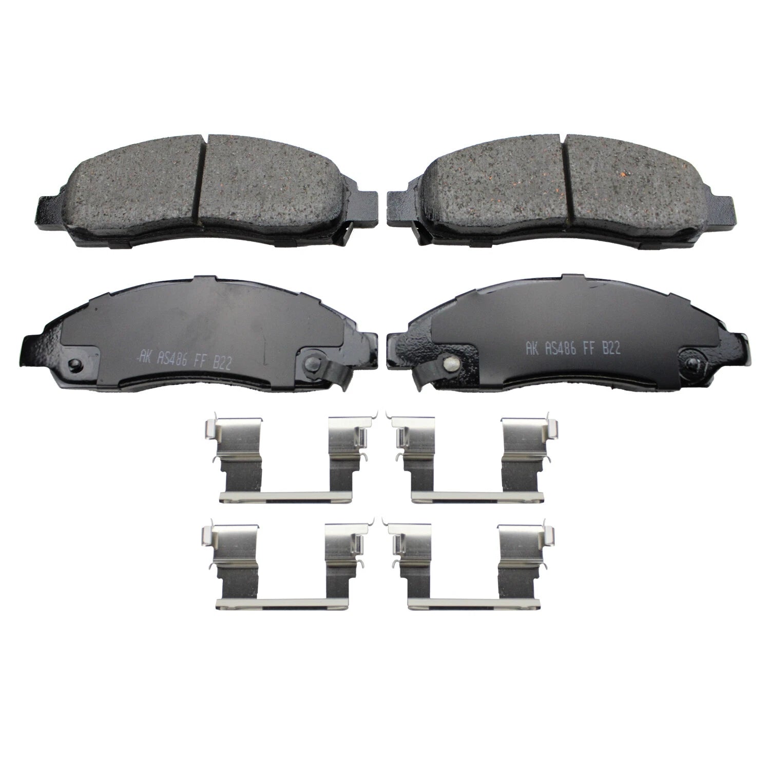 Set of 4 Akebono ProACT Front Ceramic Brake Pads for Chevy Colorado GMC Canyon (2004–2012)