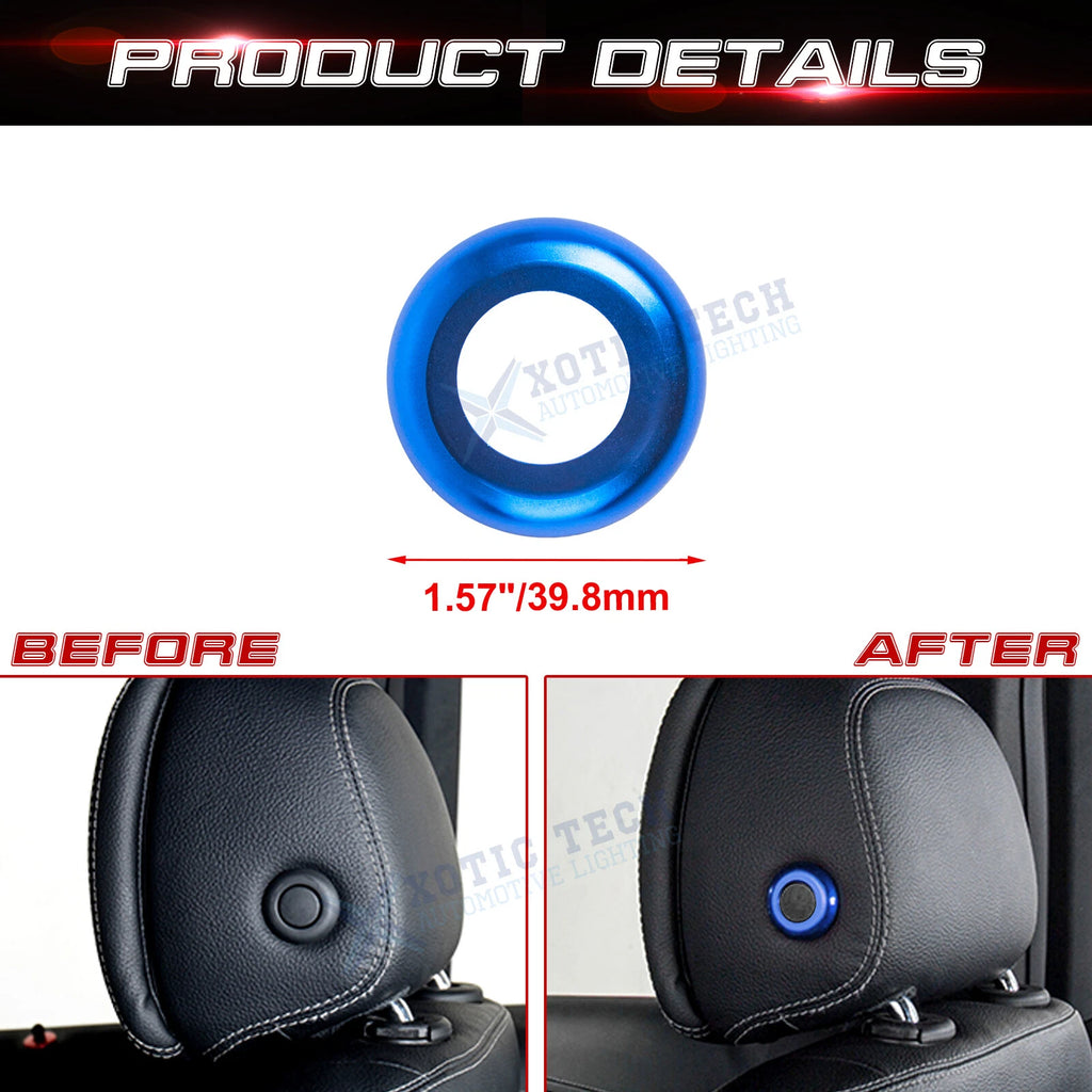 Front Seat Headrest Button Ring Cover for Mercedes C-Class (2015-2021)