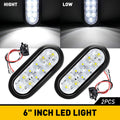 2X 6" Oval LED Backup Reverse Tail Light for Trailer