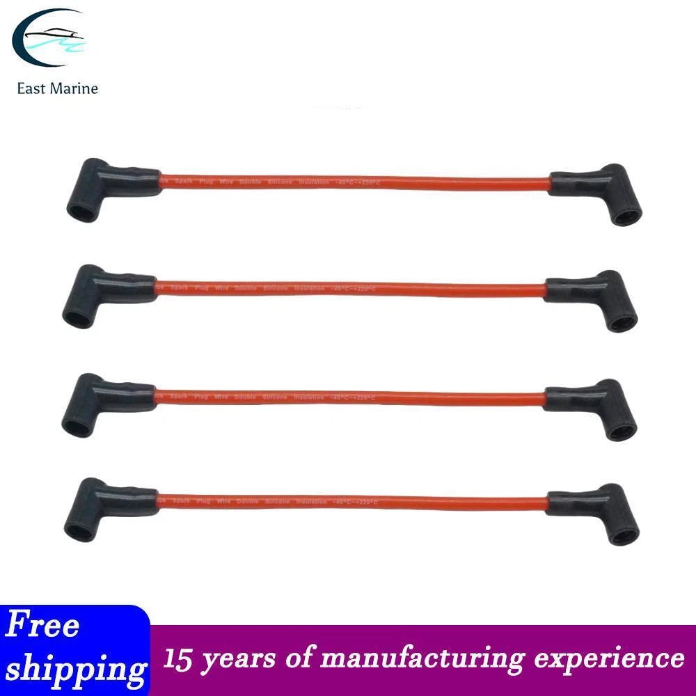 Set of 4 Spark Plug Wires for Johnson Evinrude 70-140hp (12") 582365