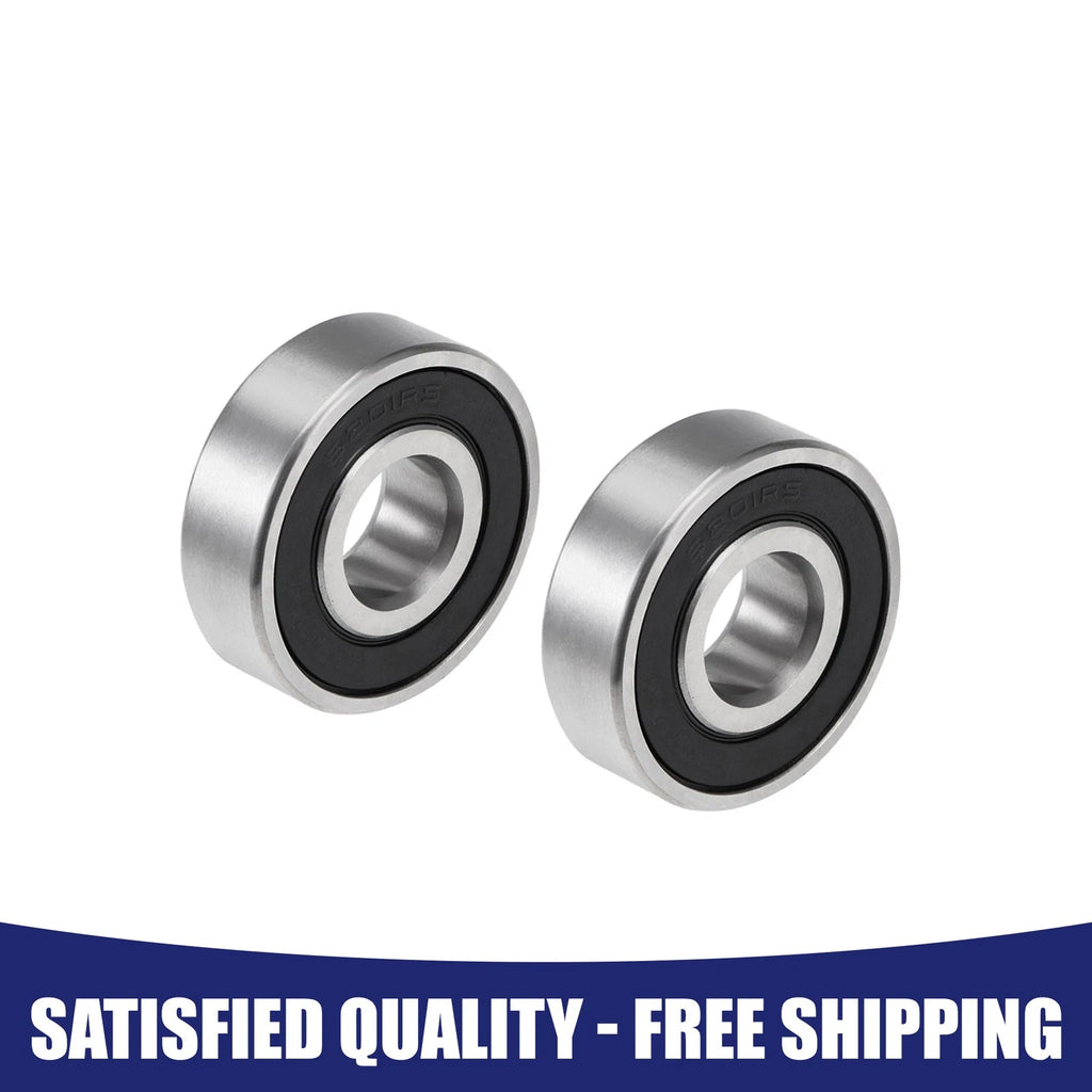 Set of 2 6201-2RS Ball Bearings for Universal Applications (12x32x10mm)