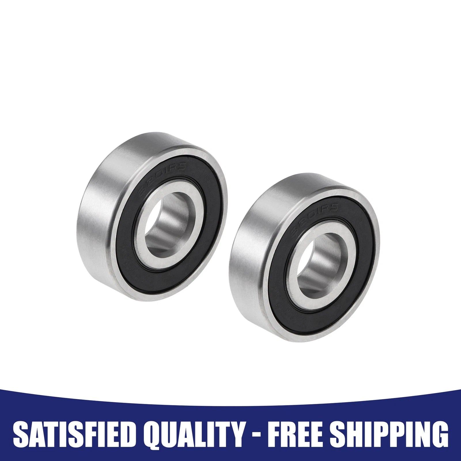 Set of 2 6201-2RS Ball Bearings for Universal Applications (12x32x10mm)