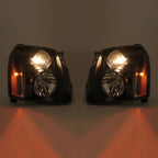 Headlight Assembly Set of 2 for GMC Yukon XL 1500 Denali (2007–2014) Black Housing