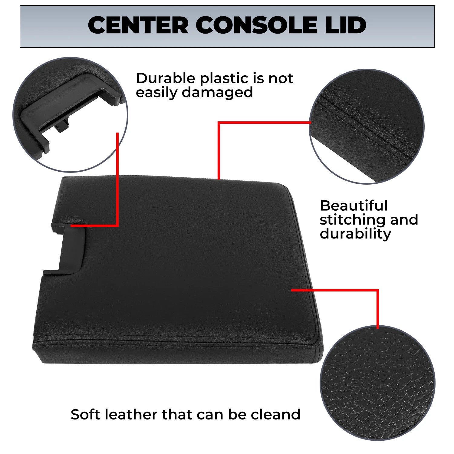 Center Console Lid for Chevy Silverado GMC Sierra (2007–2014) 924-810 20864154