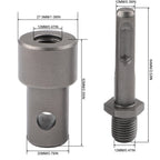 Set of 4 Interface Earth Auger Adapter Tools for Hammer Machine Drill