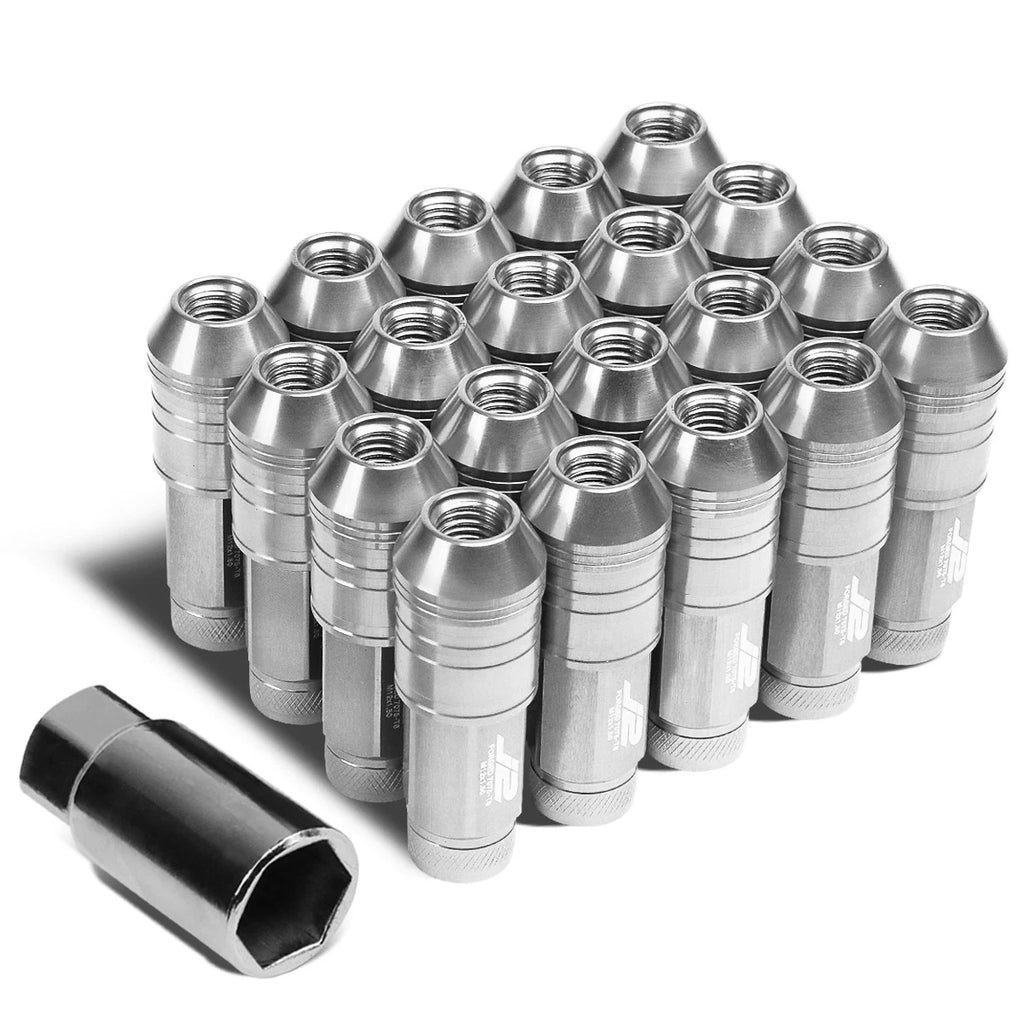 20Pcs J2 7075 Forged Aluminum M12x1.5 Open-End Lug Nut Set w/Adapter for Universal